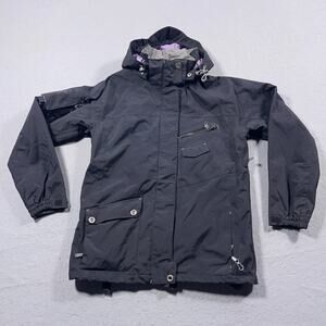 Empyre Snowboard Jacket Women Medium Black‎ 10,000mm Waterproof Hooded Parka